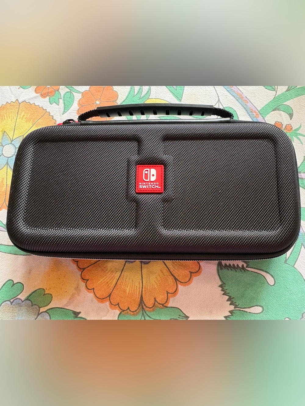 Nintendo Switch Black Travel Case with Red Logo Patch
